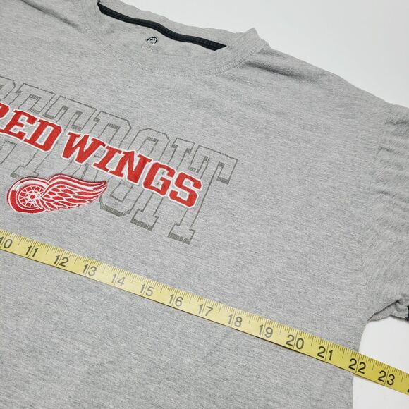 Vintage Detroit Red Wings T-Shirt Mens Gray NHL Hockey Embroidered Logo Adult XL - Picture 5 of 8